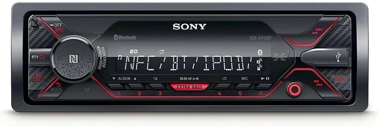 Sony DSX-A410BT Single Din Bluetooth Front USB AUX Car Stereo Digital Media Receiver