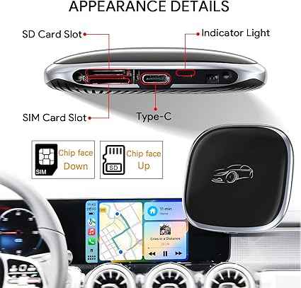 CAR PLAY AI BOX WIRLESS ANDROID 13 8GB RAM 128GB STORAGE FIVE STAR قطعة تحويل الكاربلاي