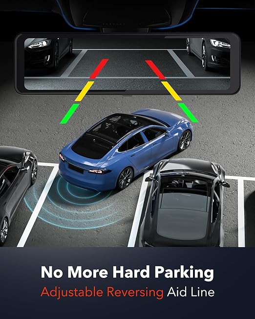 DASH CAM MIRROR 2 CAMERA 2CH 4K SQUIRE - FIVE STAR PLUS