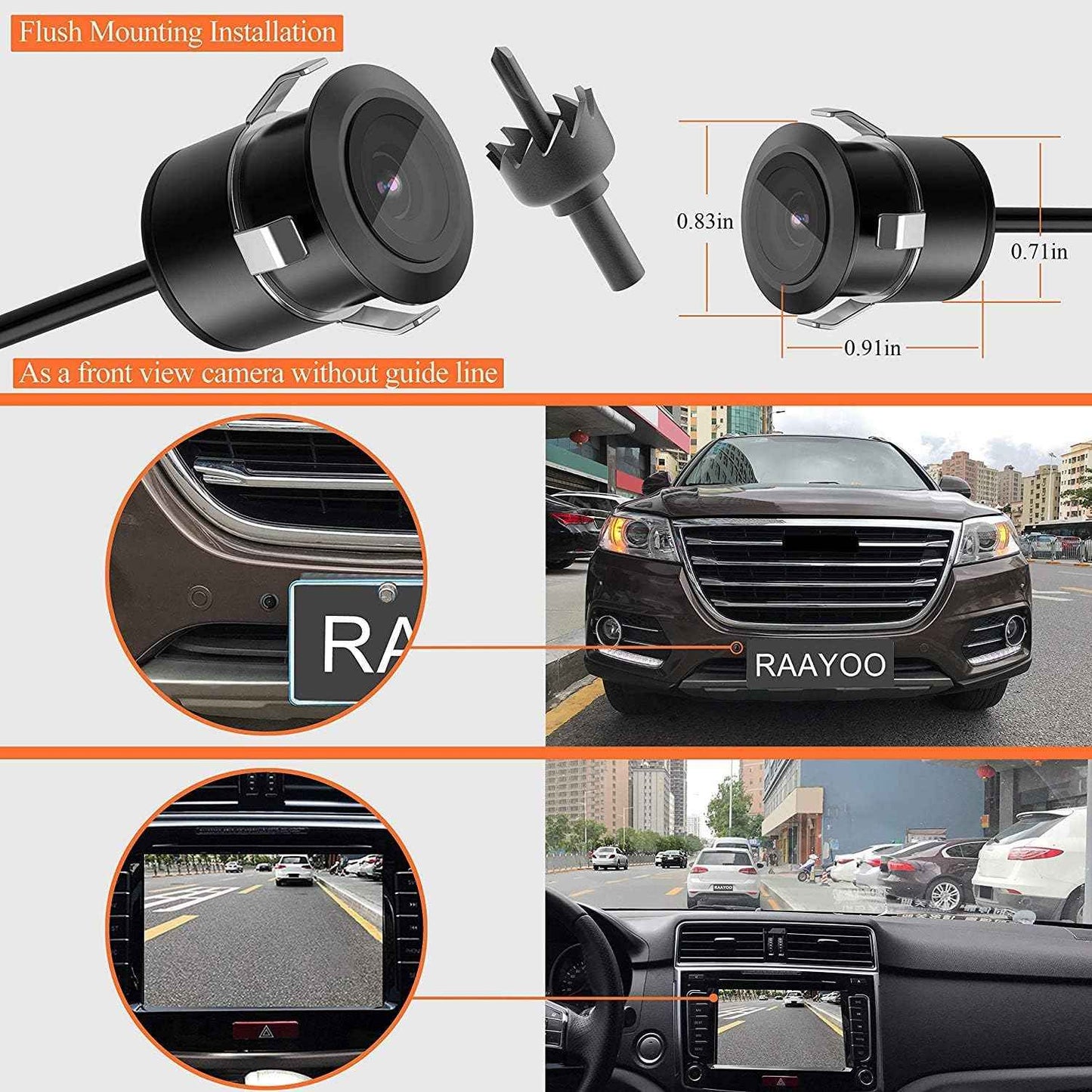 AHD X3 2-IN-1 CAR REAR VIEW OR FRONT VIEW CAMERA.