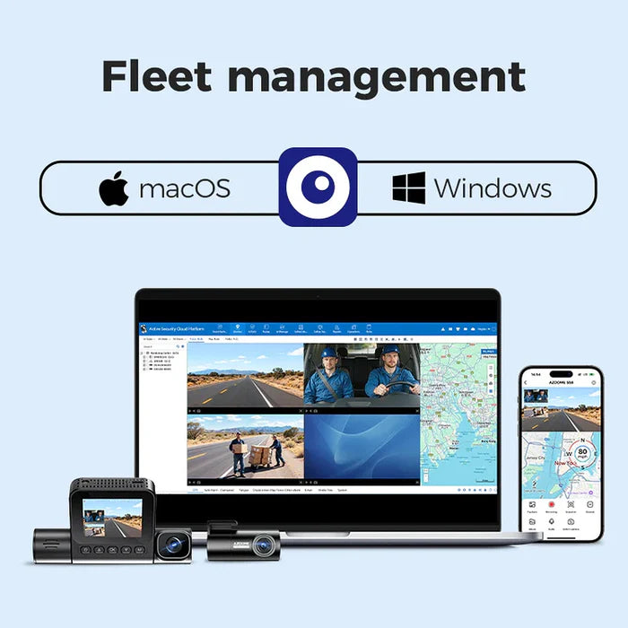 AZDOME S58 4G LTE 3CH Dash Cam with 2.4" IPS screen