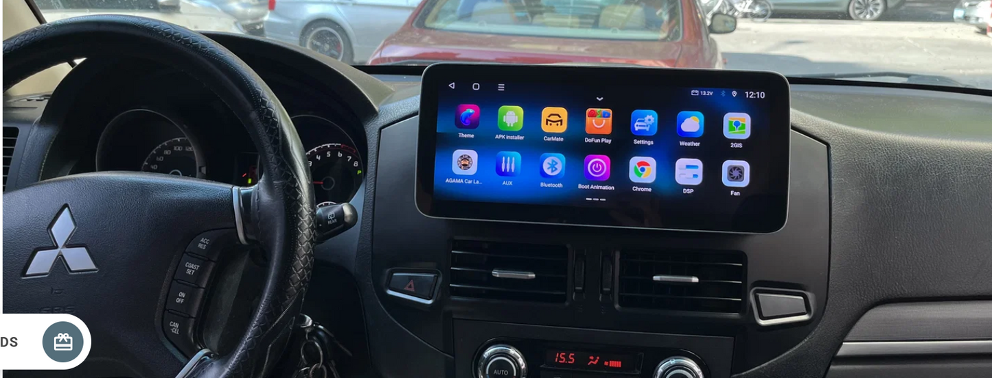 12.3 Inch Android 14 Universal Car Radio Stereo Android Auto Carplay for Mitsubishi Pajero 2014 former and later (new style with no physical button)
