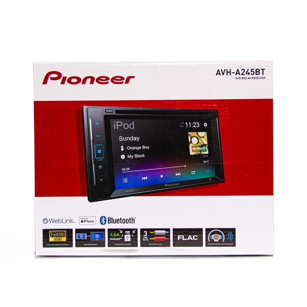 PIONEER DMH-A245BT 2DIN 6.2″ AV Receiver with Mirroring by Weblink Cast