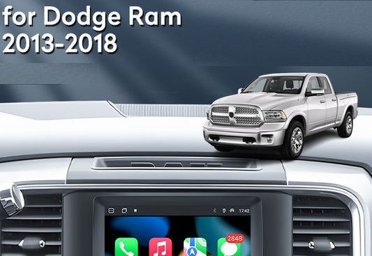 Dodge RAM 2013-2018 Navigation System with 14.4″ IPS QHD Touch-Screen, Android 13, GPS, BT, Wifi, CarPlay, Android Auto, and 4G LTE