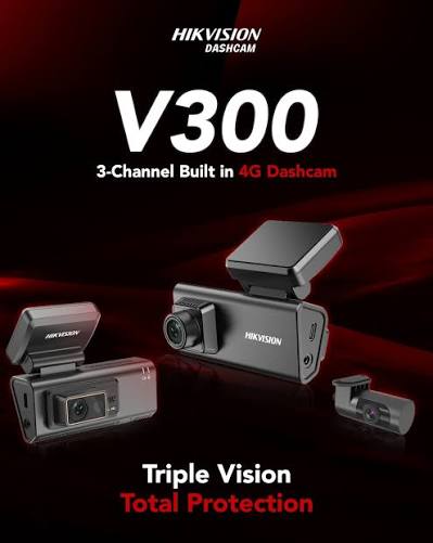 HIKVISION V300 3CH DASH CAM 4G with GPS - AE-DC2032