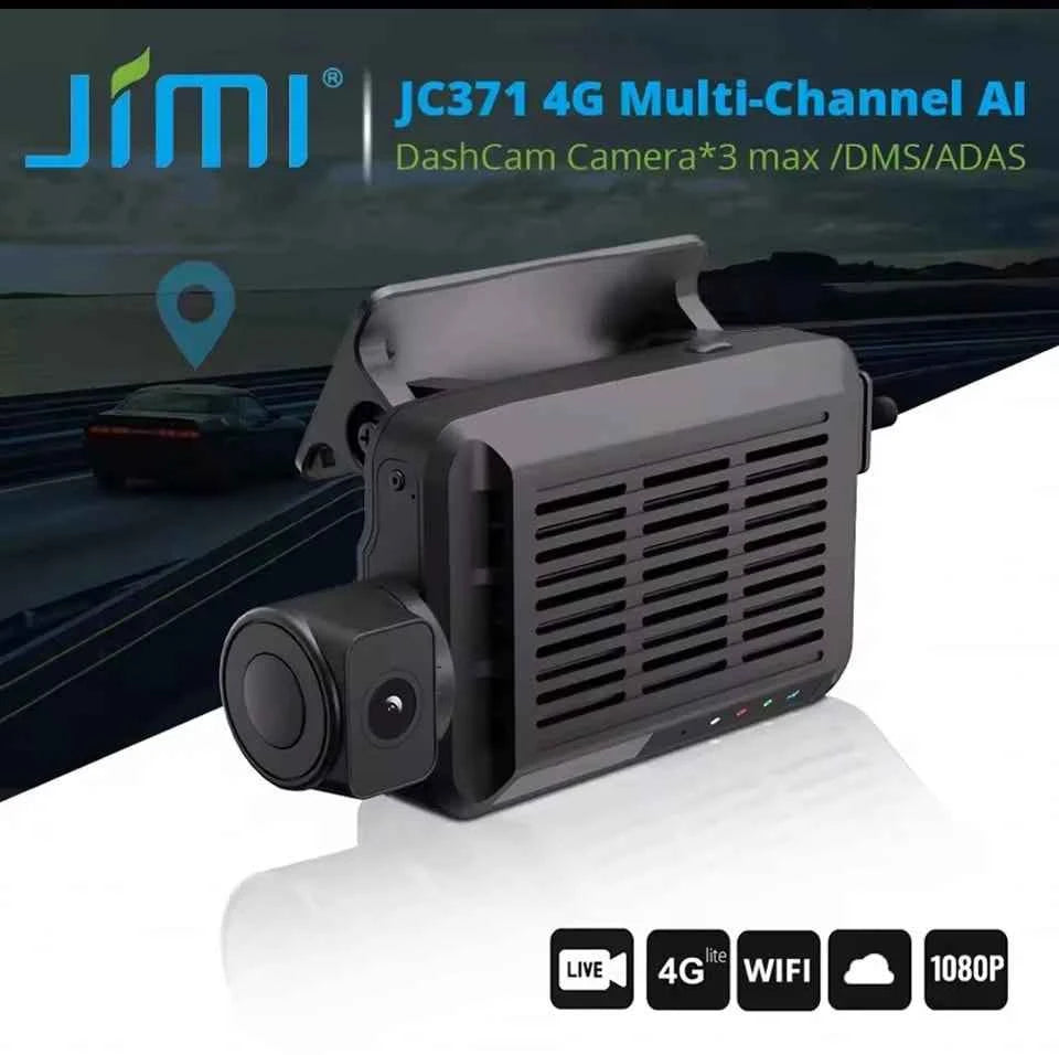 JIMIIOT JC371 4G 3CH AI Dash Cam Live Video (10Year Subscription