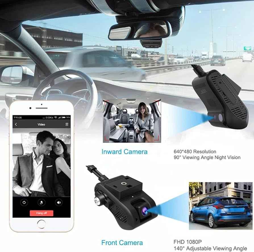 JC400P Dashcam 2CH (JIMIIOT) for Cars with GPS "LiveTracking" TWO CAMERA (10 Year Subscription Free) جيمي داش كام للسيارات مع جي بي اس للتتبع المباشر JC400 "كاميرتين"