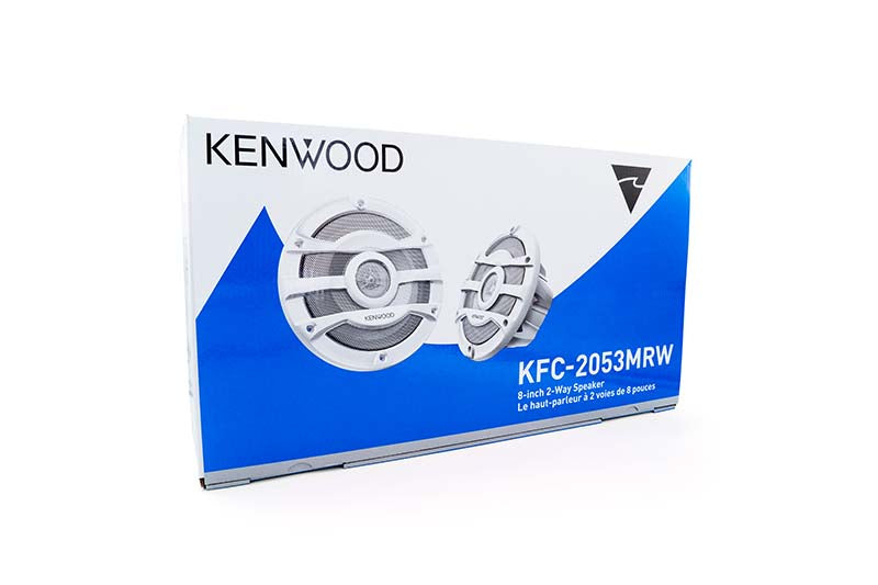 Kenwood KFC-2053MRW 8" 2-way Marine Speaker System (White), 300W Max Power