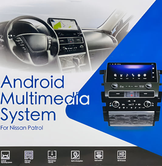 Nissan Patrol Android Multimedia 12-inch 4GB RAM 32GB Internal Memory 2013-2022