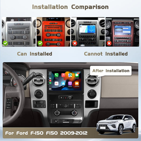 Ford F150 2009 – 2013 4GB RAM 64GB STORAGE Android Monitor Manual AC
