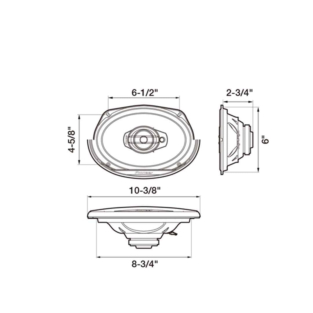 PIONEER SPEAKER 400W 3-WAY TS-G6930F