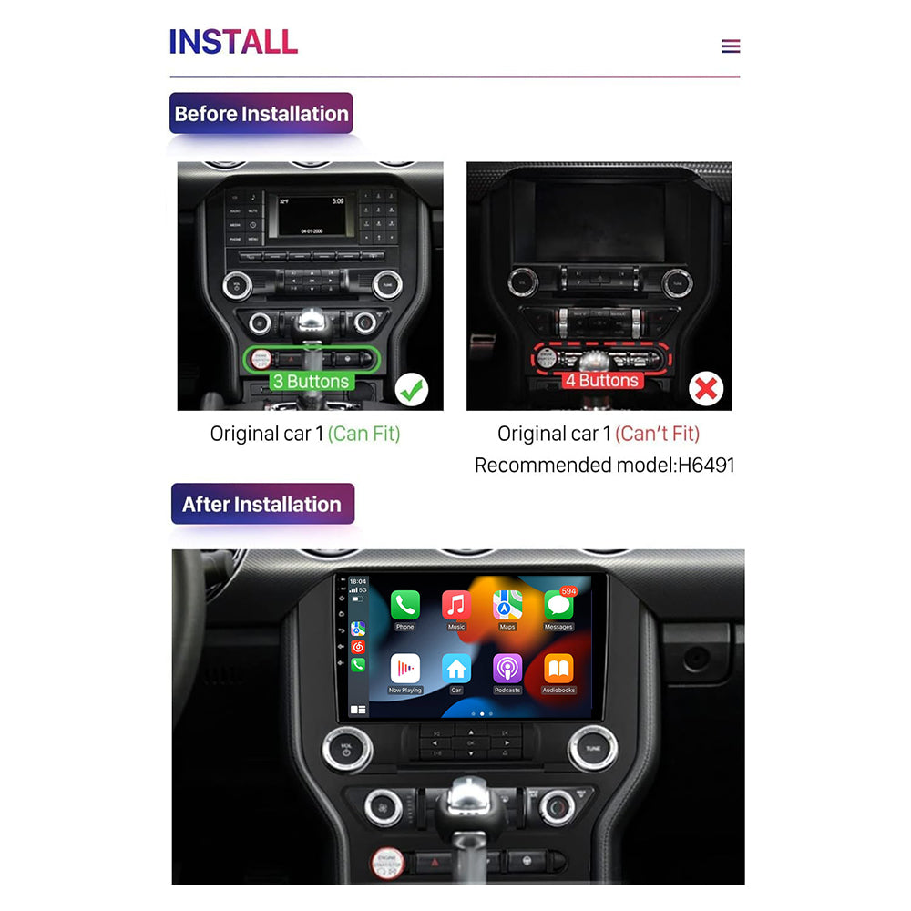 Ford Mustang 2015 – 2019 2GB RAM 32GB STORAGE Android