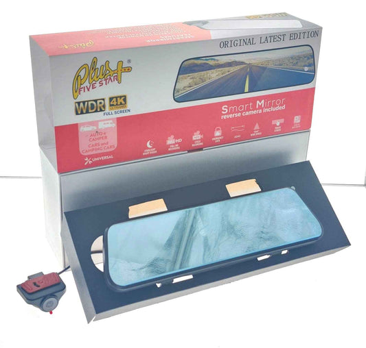 Dashcam MIRROR FULL SCREEN DUAL CAMERA 4K WDR (MR 2CAM 4K) FIVE STAR PLUS كاميرا 4K أرخص وأفضل في الكويت