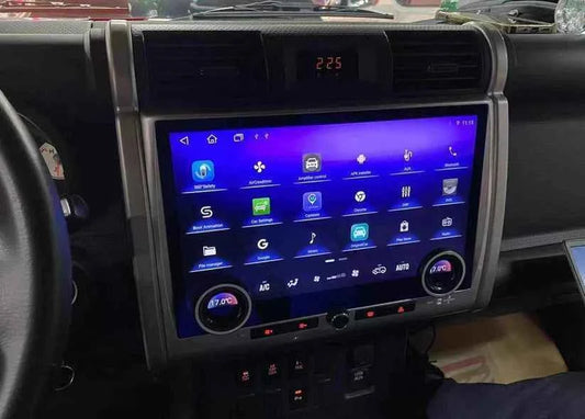 Toyota Fj Cruiser 2008-2024 (13-inch) 8GB RAM 128 STORAGE Android Monitor with Knobs (Silver)