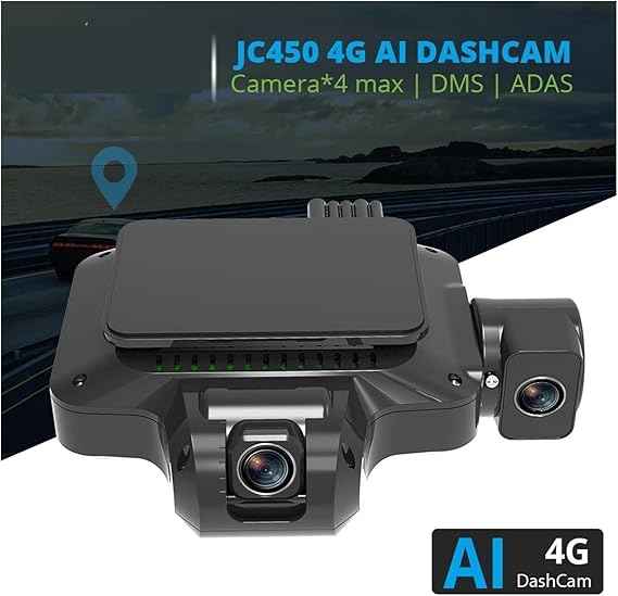 JC450 Dashcam 3CH (JIMIIOT) Multi-Channel AI (10 Year Subscription Free) جيمي داش كام للسيارات مع جي بي اس للتتبع المباشر