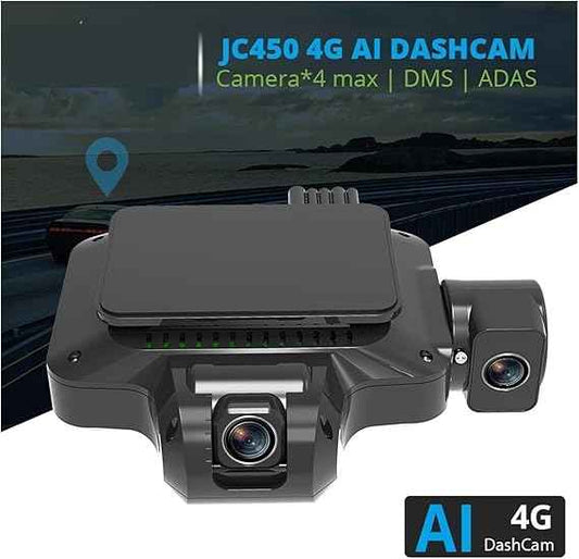 JC450 Dashcam 3CH (JIMIIOT) Multi-Channel AI (10 Year Subscription Free)  جيمي داش كام للسيارات مع جي بي اس للتتبع المباشر