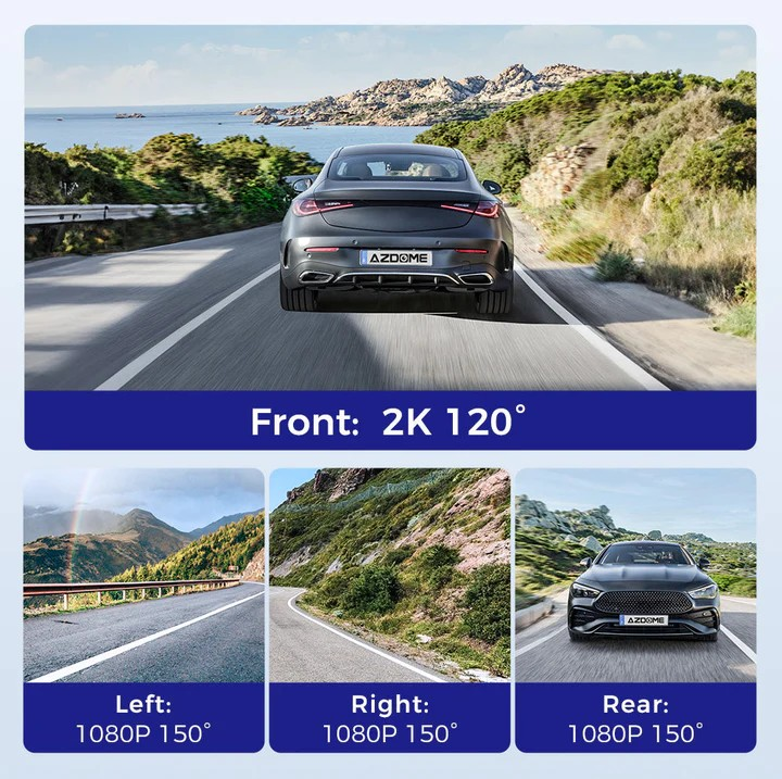 Azdome DashCam M660 4K 3CH or 4CH ULTRA HD with Smart Voice Control 128GB eMMC 24H Parking Mode أزدوم داش كام 4K M660 - أحدث إصدار داش كام 4 كاميرات 360 درجة