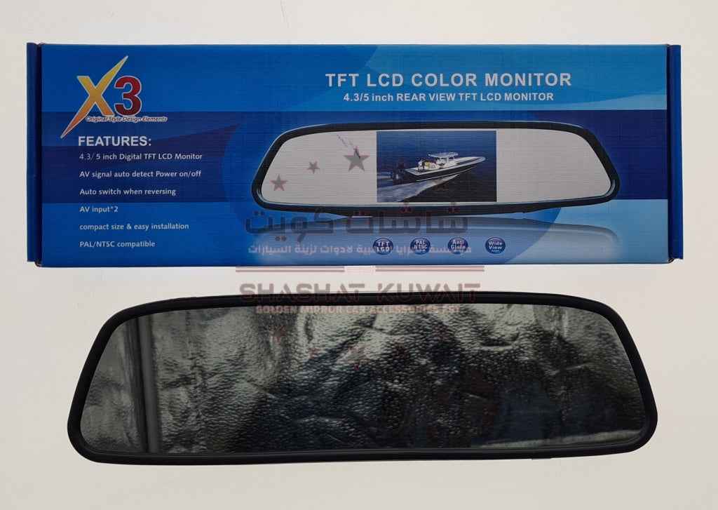 MIRROR MONITOR 4.3INCH X3 TFT LCD COLOR .
