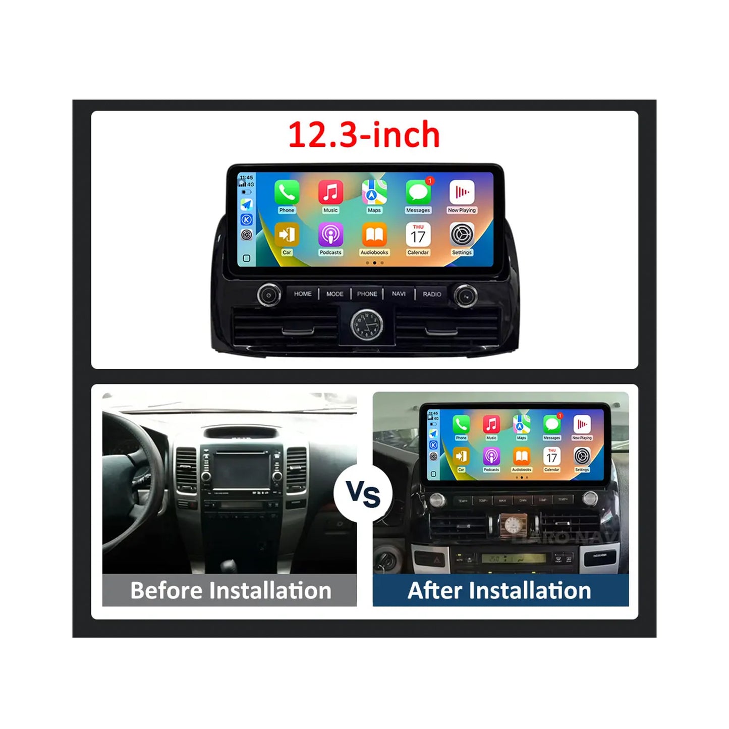 TOYOTA LAND CRUISER PRADO 12.3" 4GB RAM 32GB STORAGE (6810) 2002-2009 ANDROID