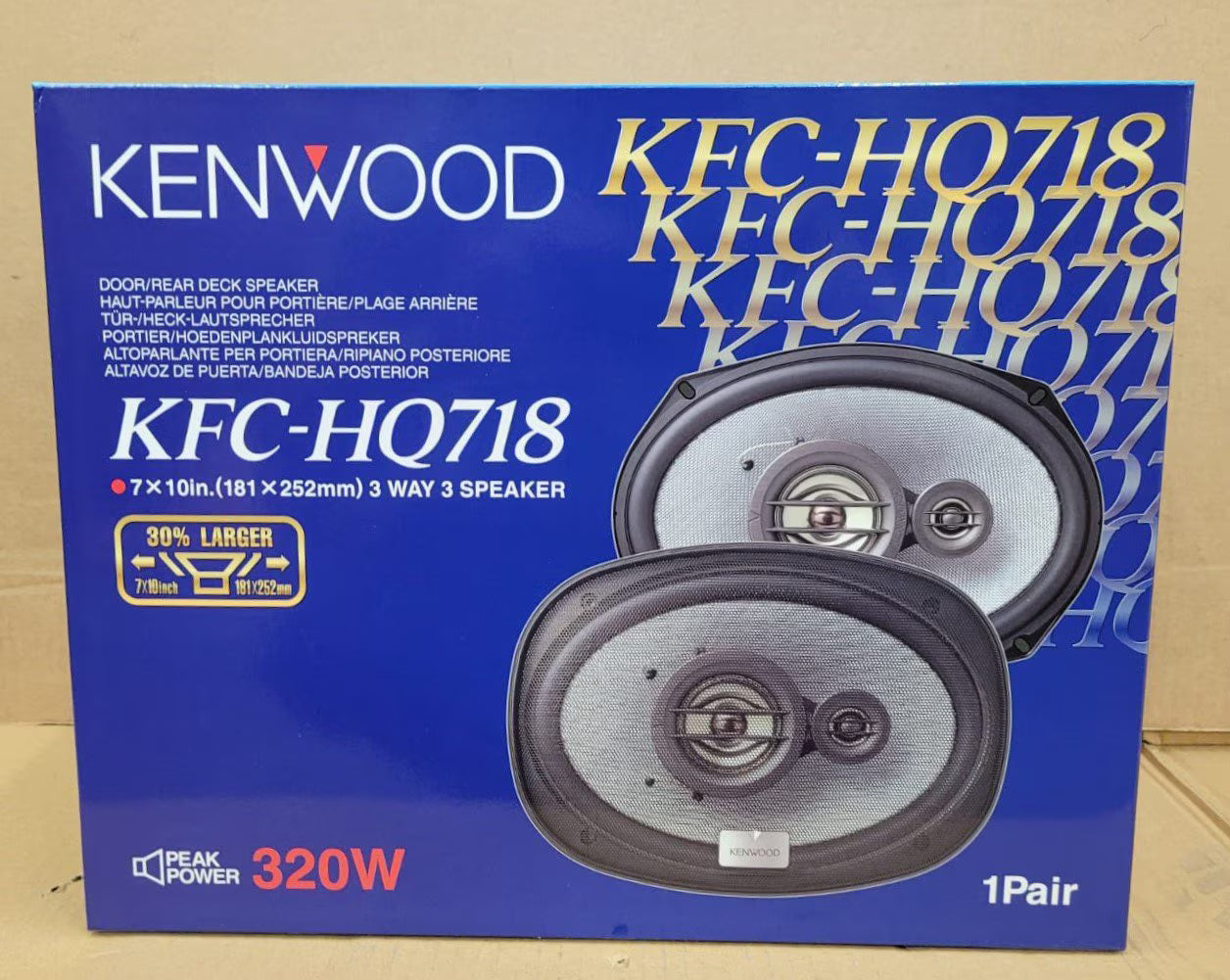 Kenwood, 10x7 inch car speaker, 320 watts, black color KFC-HQ718
