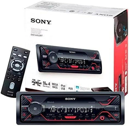 Sony DSX-A410BT Single Din Bluetooth Front USB AUX Car Stereo Digital Media Receiver