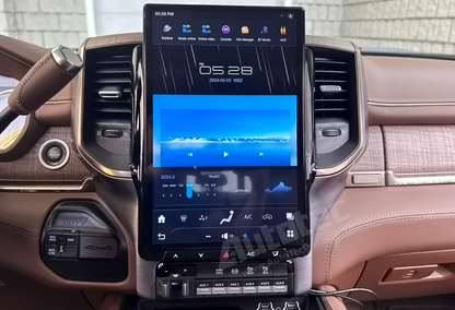 Dodge RAM (2019 – 2022) 8+128GB 14.4″ IPS QHD 2K Touch-Screen Android Navigation System | Android 13 | GPS | BT | Wifi | CarPlay | Android Auto | 4G LTE
