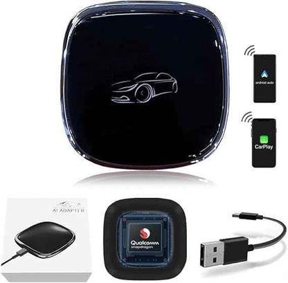 CAR PLAY AI BOX WIRLESS ANDROID 13 8GB RAM 128GB STORAGE FIVE STAR قطعة تحويل الكاربلاي