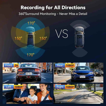 AZDOME M350 4CH Apple Tracking Dash Cam with 5G WiFi