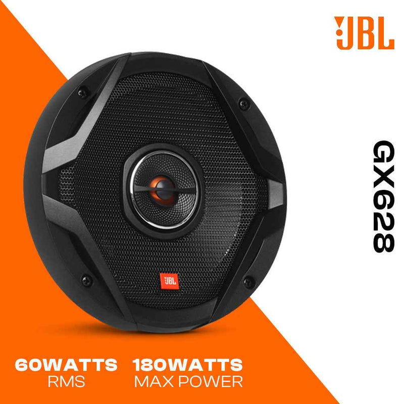 JBL GX628 GX SERIES 6.5" 180W PEAK POWER 2-WAY COAXIAL CAR LOUDSPEAKERS (PAIR).