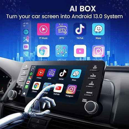 FIVE STAR PLUS CAR PLAY AI BOX ANDROID 13.0 WIRELESS تحويل الكاربلاي.