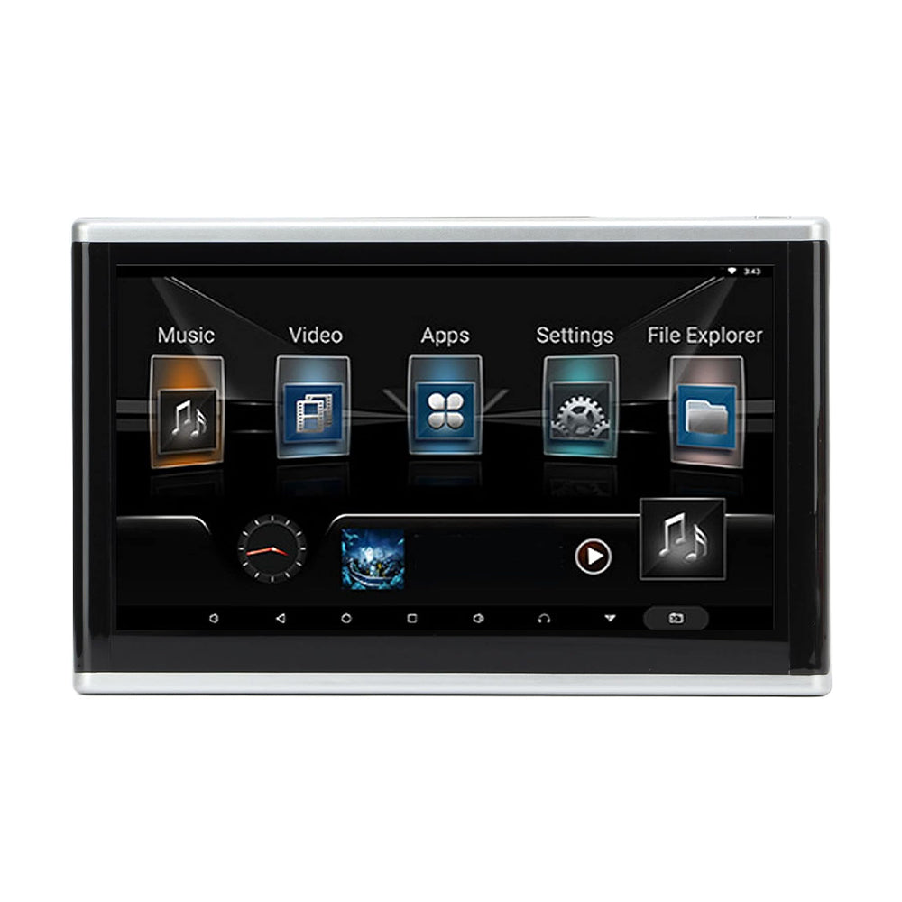 HEAD REST 10.1INCH ANDROID 2GB RAM 32GB STORAGE VER.13 (PAIR) BLK .