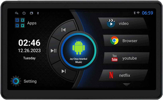 10.1" Car TV Headrest Monitor for Back Seat,(r.s.) Android Portable Rear Entertainment System , with WiFi/HDMI/USB/Video Player, 2G+32G