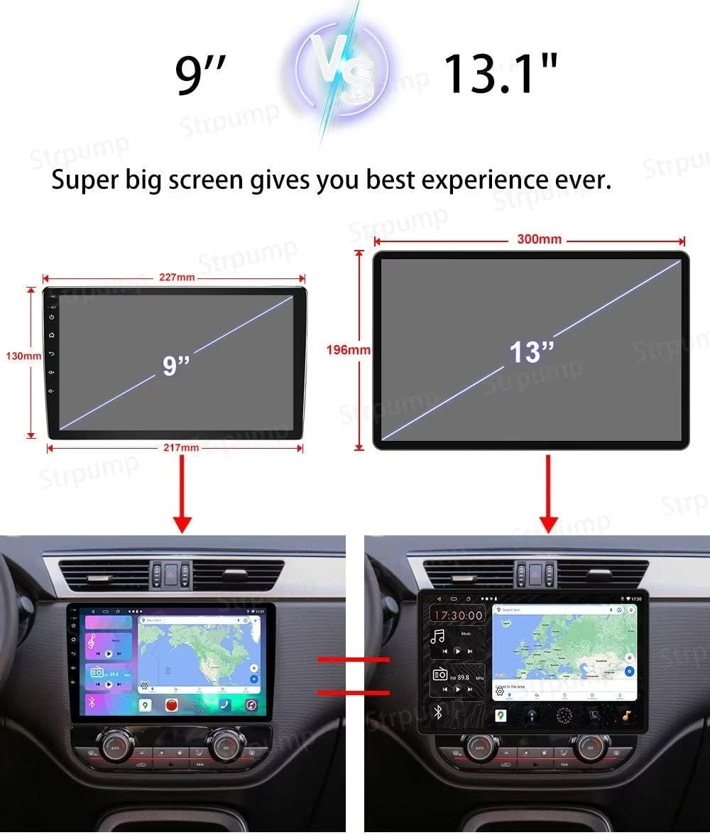 13.1 Inch Android11 4+32GB Universal Player 2K Resolution Touch Screen Radio for Car Stereo Android with WiFi Carplay GPS