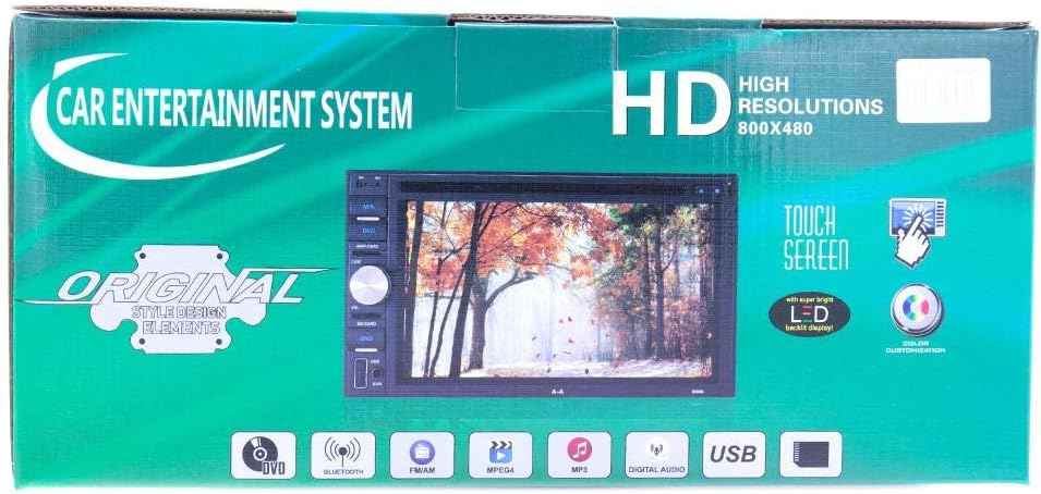 Dual DVD car player with GPS navigation and Magic Box car seat organizer