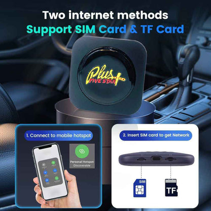 FIVE STAR PLUS CAR PLAY AI BOX ANDROID 13.0 WIRELESS تحويل الكاربلاي.