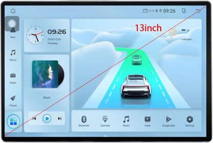 13.1 Inch Android11 4+32GB Universal Player 2K Resolution Touch Screen Radio for Car Stereo Android with WiFi Carplay GPS