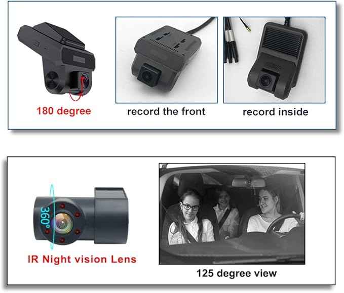 Dashcam C3 4G WIFI GPS TRACKING FHD 1080P 3 CAM (LIFE TIME Subscription Free) .