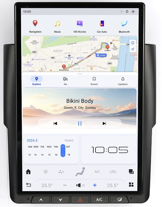 Dodge RAM (2019 – 2022) 8+128GB 14.4″ IPS QHD 2K Touch-Screen Android Navigation System | Android 13 | GPS | BT | Wifi | CarPlay | Android Auto | 4G LTE