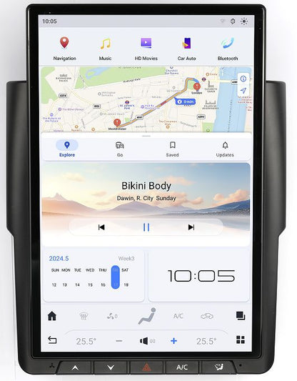 Dodge RAM (2019 – 2022) 8+128GB 14.4″ IPS QHD 2K Touch-Screen Android Navigation System | Android 13 | GPS | BT | Wifi | CarPlay | Android Auto | 4G LTE