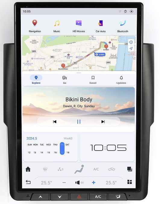 Dodge RAM (2019 – 2022) 8+128GB 14.4″ IPS QHD 2K Touch-Screen Android Navigation System | Android 13 | GPS | BT | Wifi | CarPlay | Android Auto | 4G LTE