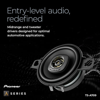Pioneer TS-A709 A Series 2-3/4 inch Two-Way, 450W Max Power, 16mm Tweeter - Coaxial Speaker (Pair)