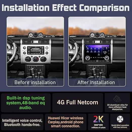 TOYOTA FJ 13.3" 2006-2020 SILVER 4GB RAM 32GB octa core 2VOL for JBL sound support special