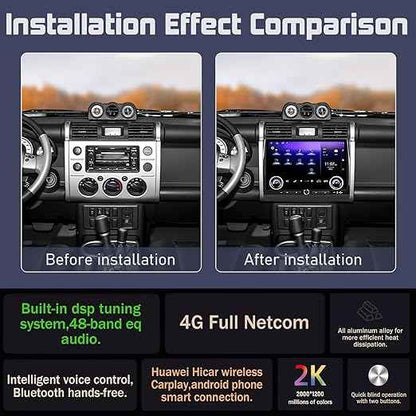 TOYOTA FJ 13.3" 2006-2020 SILVER 4GB RAM 32GB octa core 2VOL for JBL sound support special