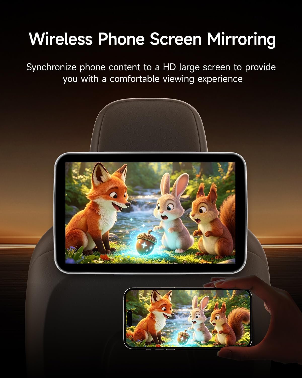 10.1'' Android Car TV 2GB RAM 32 STORAGE Headrest Monitor Entertainment System for Back Seat