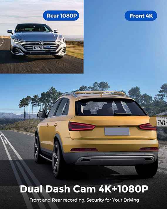 Dashcam AZDOME M300S 4K FRONT AND REAR GPS VOICE CONTROL WDR NIGHT VISION G-SENSOR