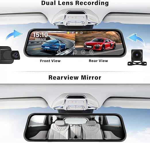 Dashcam MIRROR FULL SCREEN DUAL CAMERA (2 CAM)