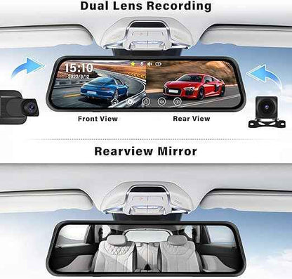 Dash Cam Full Screen Dual Camera Mirror Upgrade
