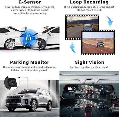 Dash Cam Full Screen Dual Camera Mirror Upgrade