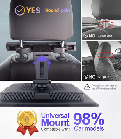12.4”Android Headrest Monitor 4.64 GB, Car Back Seat Entertainment System(AC)