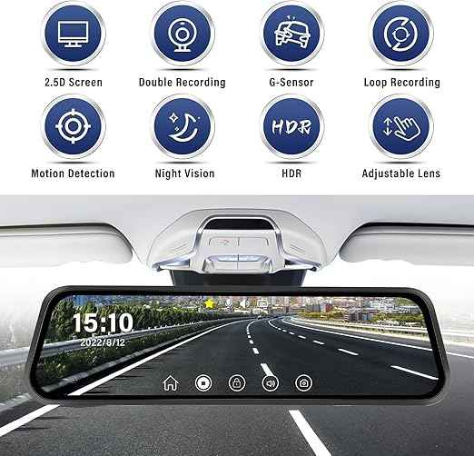 Dashcam MIRROR FULL SCREEN DUAL CAMERA (2 CAM)